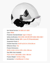 Cargar imagen en el visor de la galería, Casco Seguridad Certificado Ansi/isea Visera