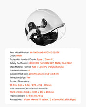 Cargar imagen en el visor de la galería, Casco Seguridad Certificado Ansi/isea Visera Orejeras