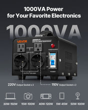 Cargar imagen en el visor de la galería, Convertidor De Voltaje 110/220 1.000 Watts