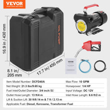 Load image into Gallery viewer, Kit Surtidor Bomba de Trasvase Diesel Querosén 12V 38 LPM