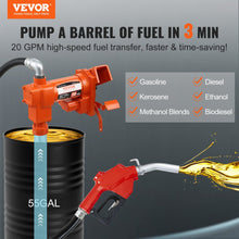 Cargar imagen en el visor de la galería, Kit Surtidor Bomba de Trasvase de Gasolina Gasoil 12V 76 LPM
