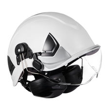 Cargar imagen en el visor de la galería, Casco Seguridad Certificado Ansi/isea Visera Orejeras

