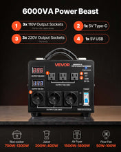 Load image into Gallery viewer, Convertidor De Voltaje 110/220 6.000 Watts
