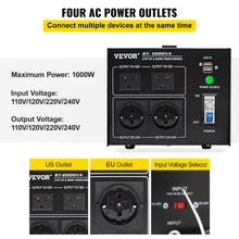 Cargar imagen en el visor de la galería, Convertidor De Voltaje 110/220 1.000 Watts
