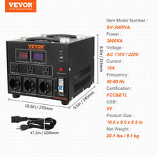 Load image into Gallery viewer, Convertidor De Voltaje 110/220 3.000 Watts Plus
