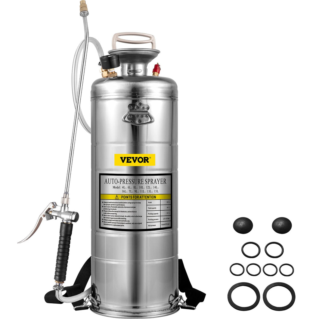 Fumigadora Asperjadora Acero Inoxidable 3.5 Galones