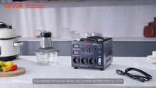 Load and play video in Gallery viewer, Convertidor De Voltaje 110/220 6.000 Watts
