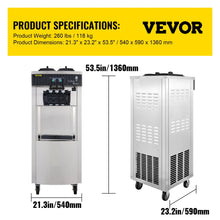 Cargar imagen en el visor de la galería, Maquina de Helado Soft 2200W de Pedestal
