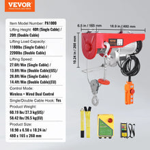 Cargar imagen en el visor de la galería, Polipasto Winche Eléctrico 1.000 Kg Sistema Dual Con Control
